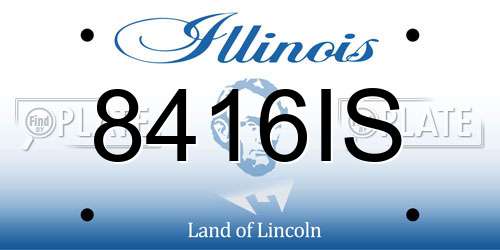 8416IS Illinois License Plate
