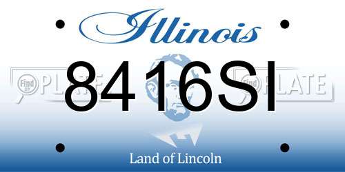 8416SI Illinois License Plate