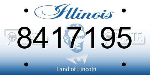 8417195 Illinois License Plate