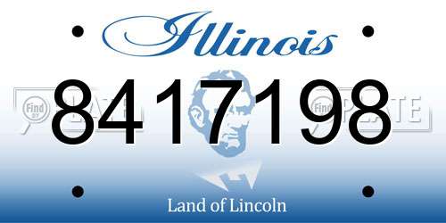 8417198 Illinois License Plate