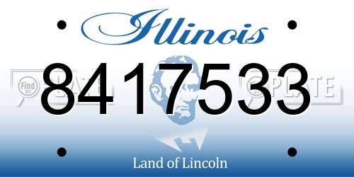 8417533 Illinois License Plate
