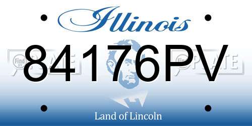 84176PV Illinois License Plate