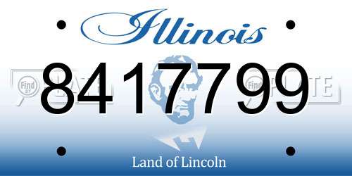 8417799 Illinois License Plate