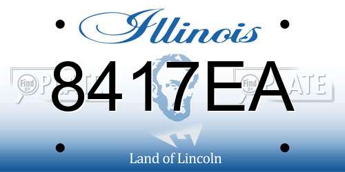 8417EA Illinois License Plate