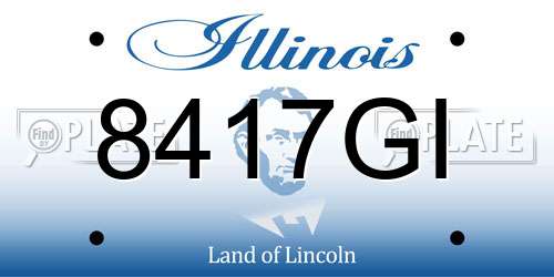 8417GI Illinois License Plate