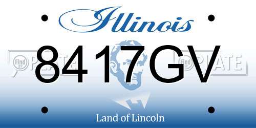 8417GV Illinois License Plate