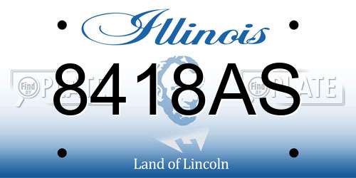 8418AS Illinois License Plate