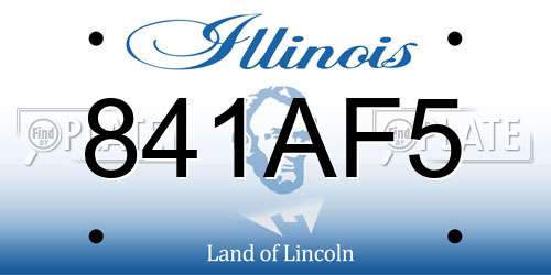 841AF5 Illinois License Plate