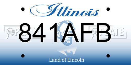 841AFB Illinois License Plate