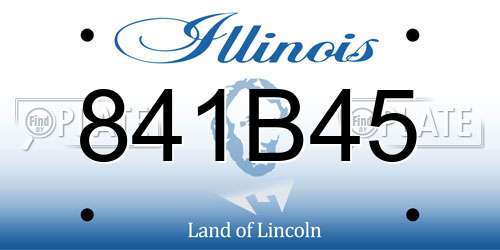 841B45 Illinois License Plate
