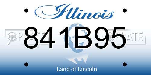 841B95 Illinois License Plate