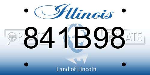 841B98 Illinois License Plate