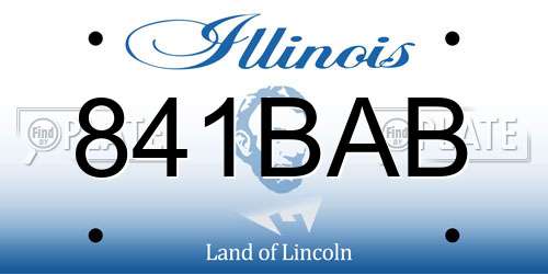 841BAB Illinois License Plate