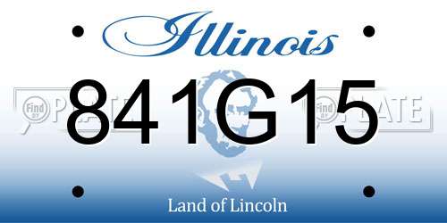 841G15 Illinois License Plate
