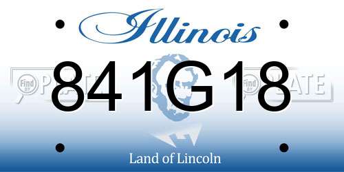 841G18 Illinois License Plate