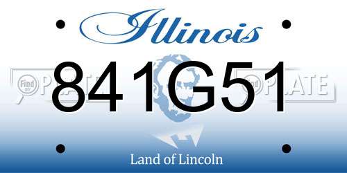 841G51 Illinois License Plate
