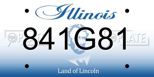 841G81 Illinois License Plate