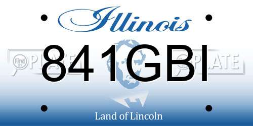 841GBI Illinois License Plate