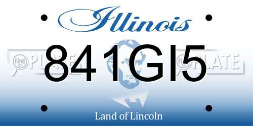 841GI5 Illinois License Plate