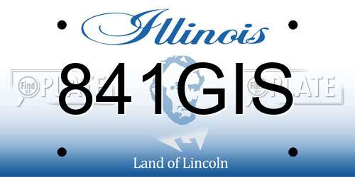 841GIS Illinois License Plate