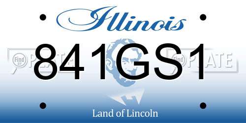 841GS1 Illinois License Plate
