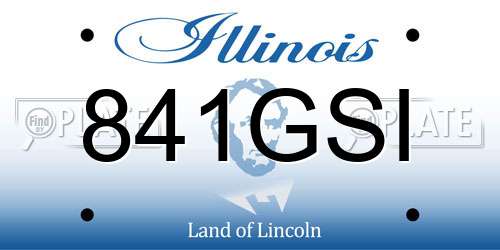 841GSI Illinois License Plate