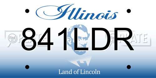 841LDR Illinois License Plate