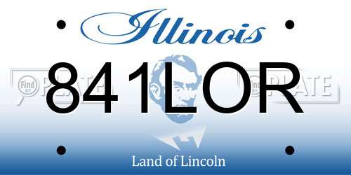841LOR Illinois License Plate