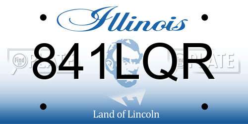 841LQR Illinois License Plate