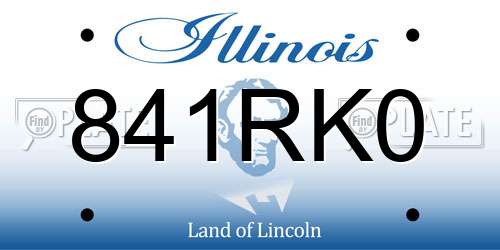 841RK0 Illinois License Plate