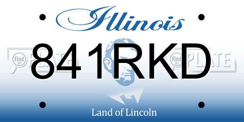841RKD Illinois License Plate