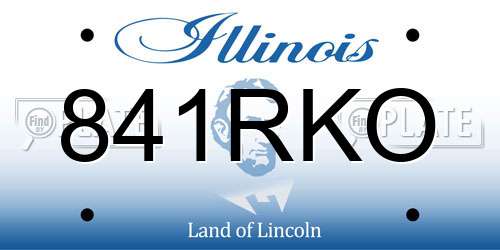 841RKO Illinois License Plate