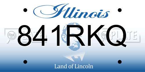 841RKQ Illinois License Plate