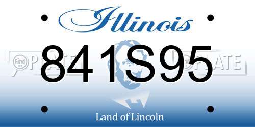 841S95 Illinois License Plate