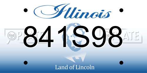 841S98 Illinois License Plate