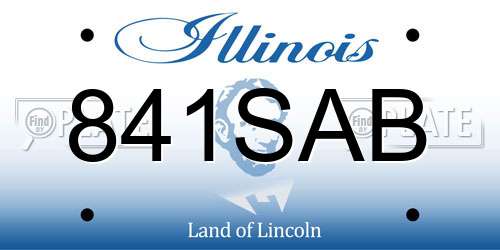 841SAB Illinois License Plate