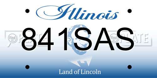841SAS Illinois License Plate