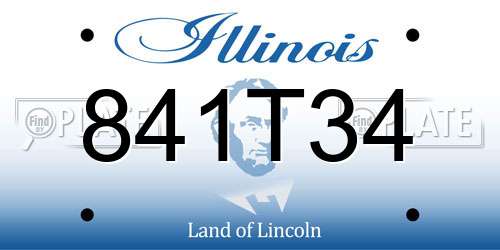 841T34 Illinois License Plate