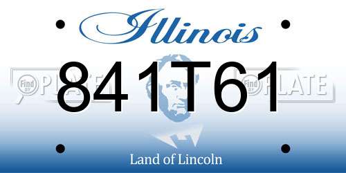 841T61 Illinois License Plate
