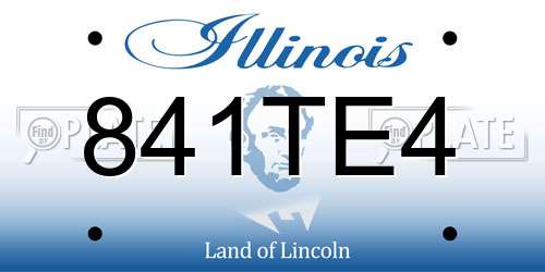 841TE4 Illinois License Plate