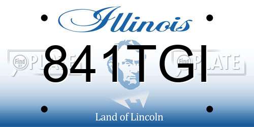 841TGI Illinois License Plate