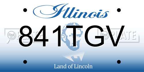 841TGV Illinois License Plate