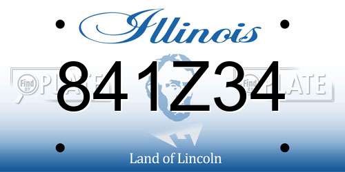 841Z34 Illinois License Plate