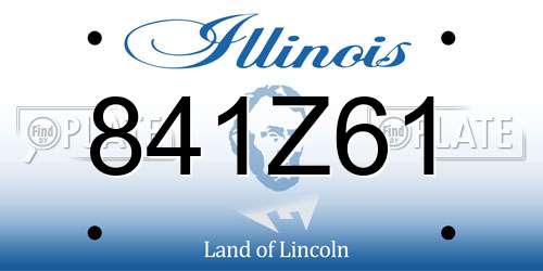 841Z61 Illinois License Plate