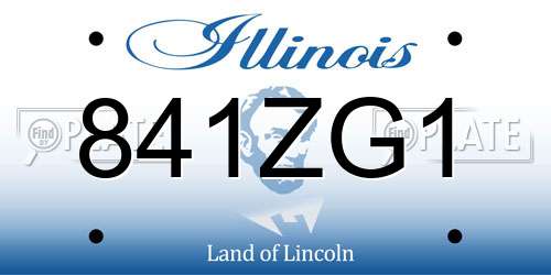 841ZG1 Illinois License Plate
