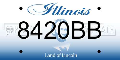 8420BB Illinois License Plate