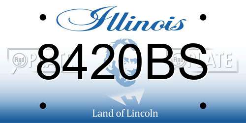 8420BS Illinois License Plate