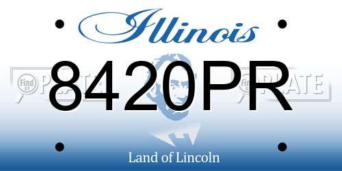 8420PR Illinois License Plate