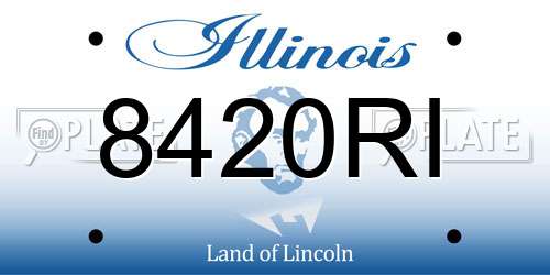 8420RI Illinois License Plate