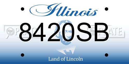 8420SB Illinois License Plate